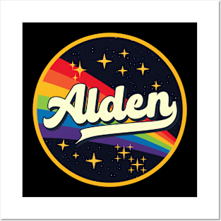 Alden // Rainbow In Space Vintage Style Posters and Art